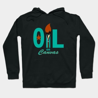 Oil on Canvas Logo (Clear Background) Hoodie